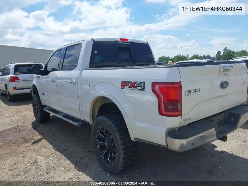 1FTEW1EF4HKC60344 2017 Ford F-150 Lariat