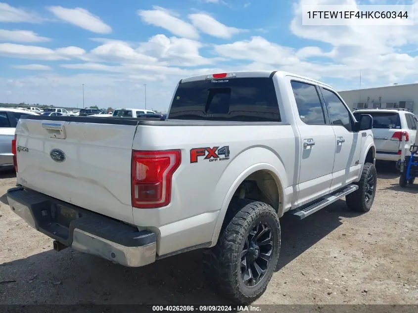 1FTEW1EF4HKC60344 2017 Ford F-150 Lariat