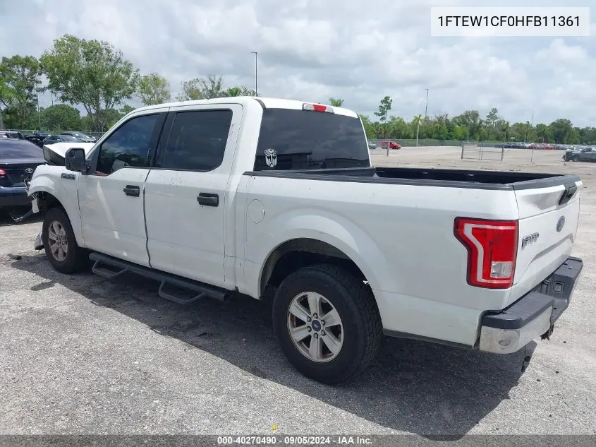 1FTEW1CF0HFB11361 2017 Ford F-150 Supercrew