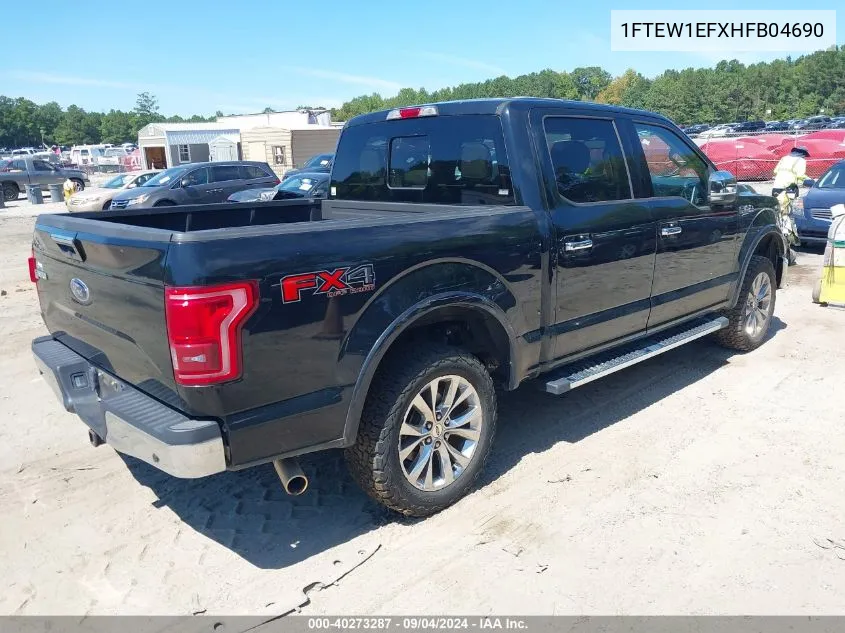 1FTEW1EFXHFB04690 2017 Ford F-150 Lariat