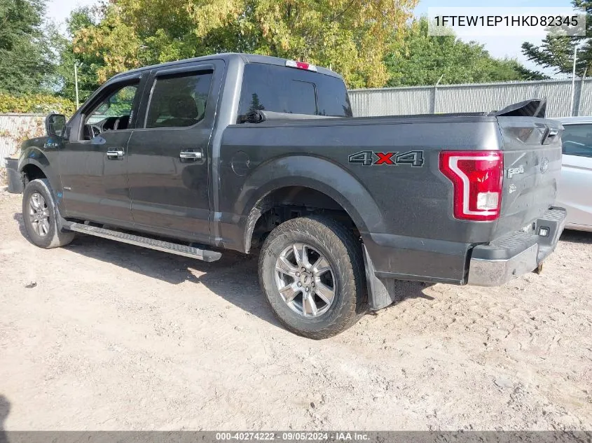 2017 Ford F-150 Supercrew VIN: 1FTEW1EP1HKD82345 Lot: 40274222