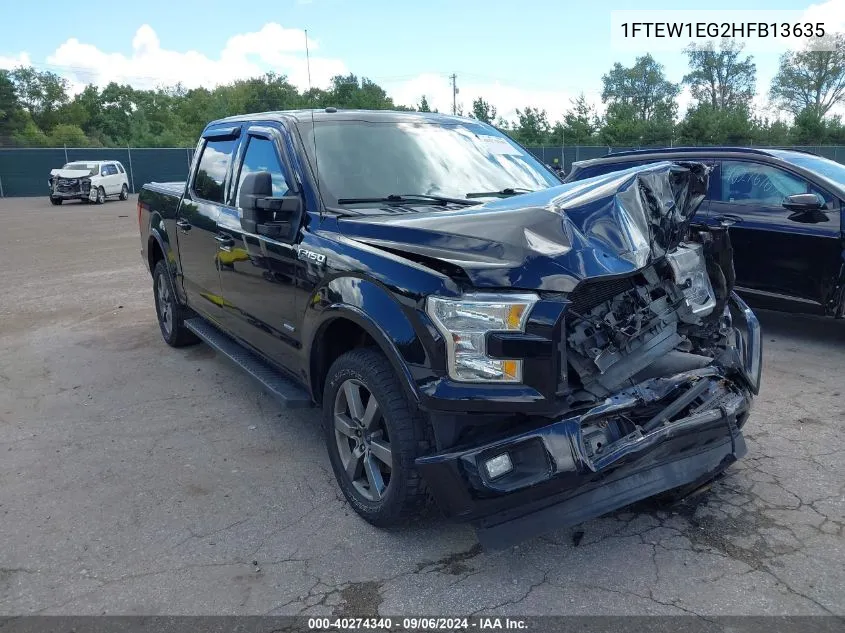 2017 Ford F-150 Xlt VIN: 1FTEW1EG2HFB13635 Lot: 40274340