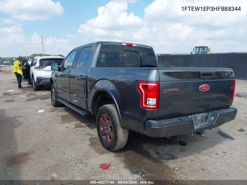 1FTEW1EP3HFB88344 2017 Ford F-150 Supercrew