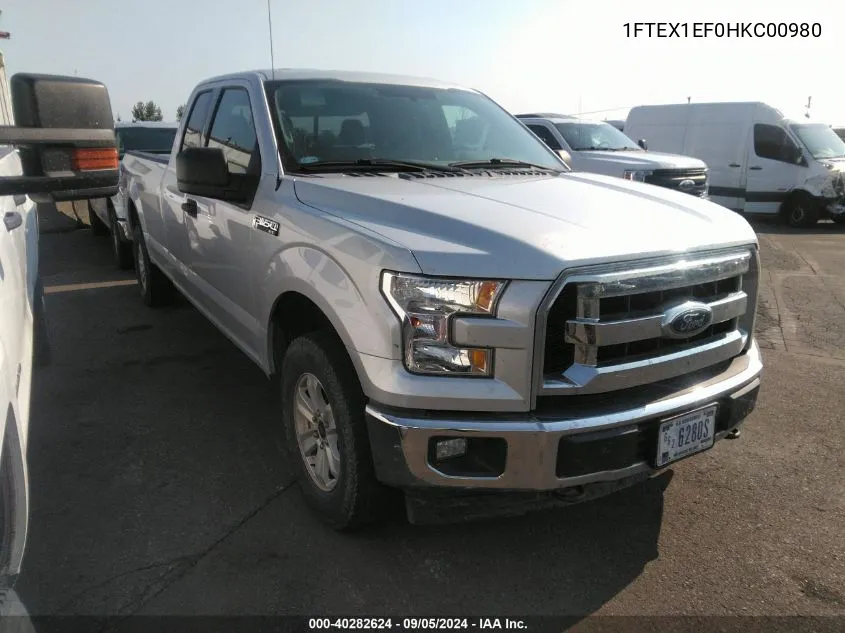 1FTEX1EF0HKC00980 2017 Ford F150 Super Cab