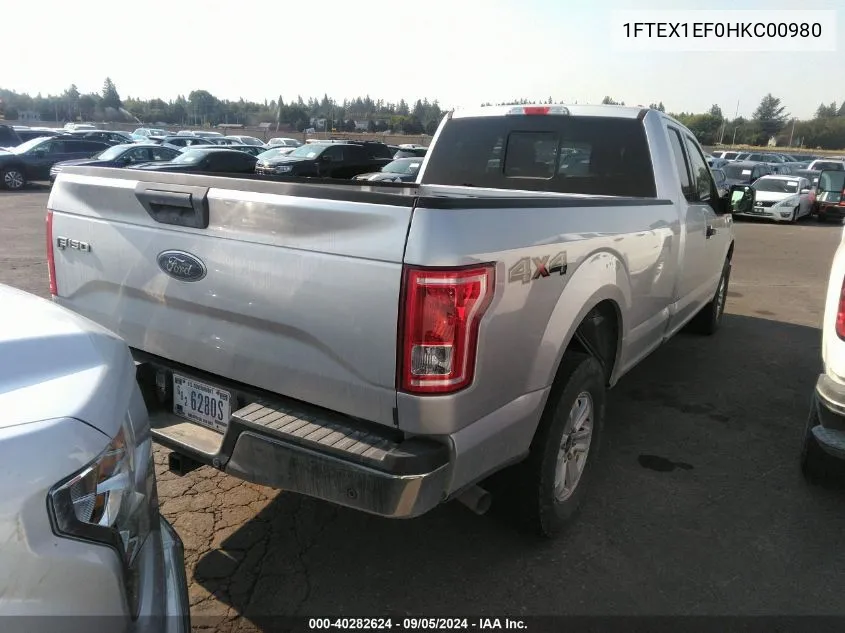 1FTEX1EF0HKC00980 2017 Ford F150 Super Cab