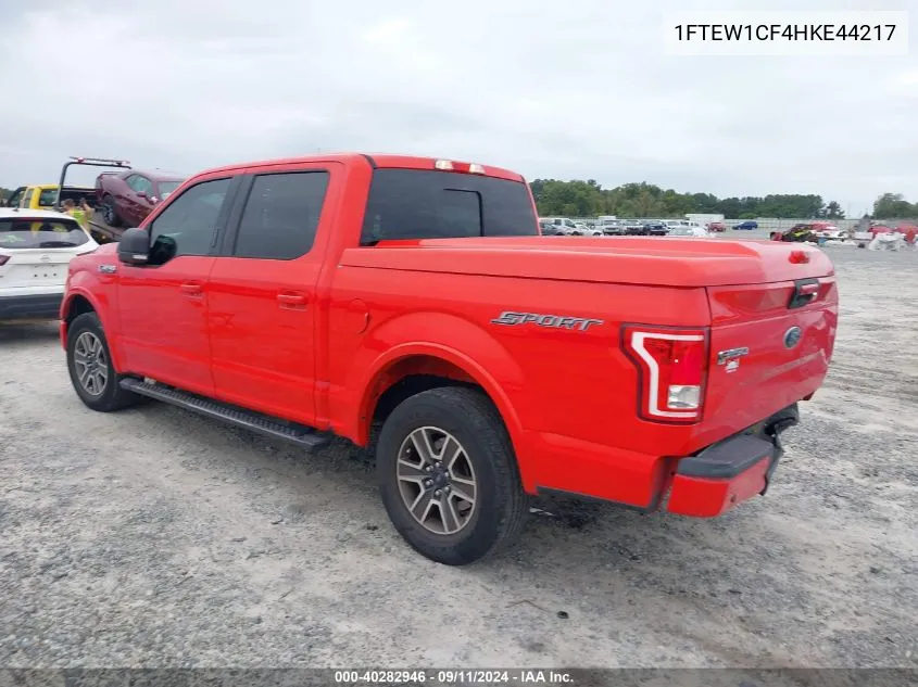 1FTEW1CF4HKE44217 2017 Ford F-150 Xlt