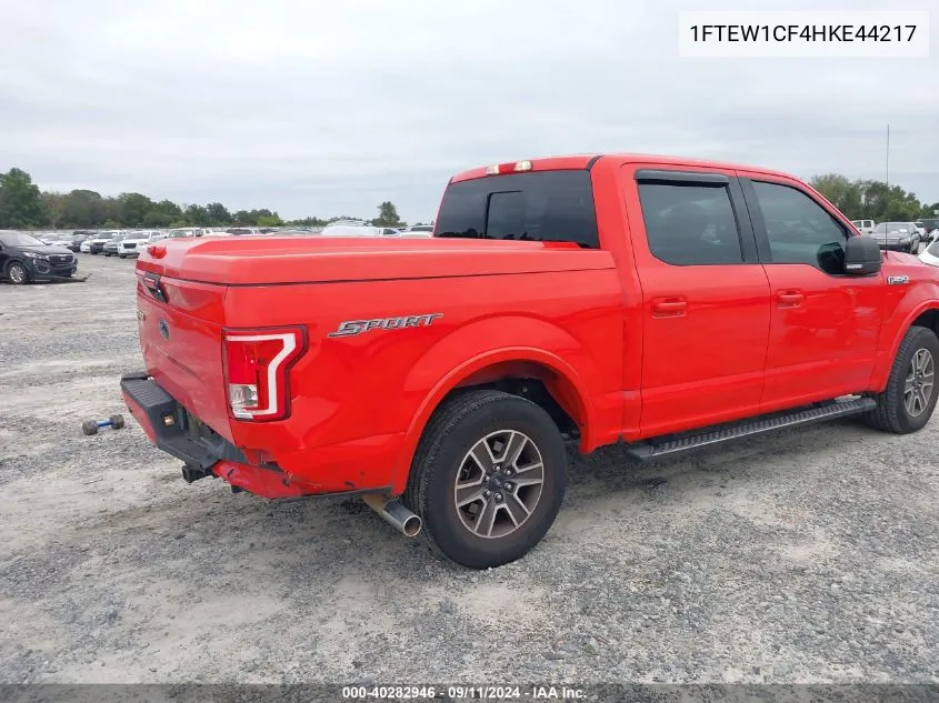 1FTEW1CF4HKE44217 2017 Ford F-150 Xlt