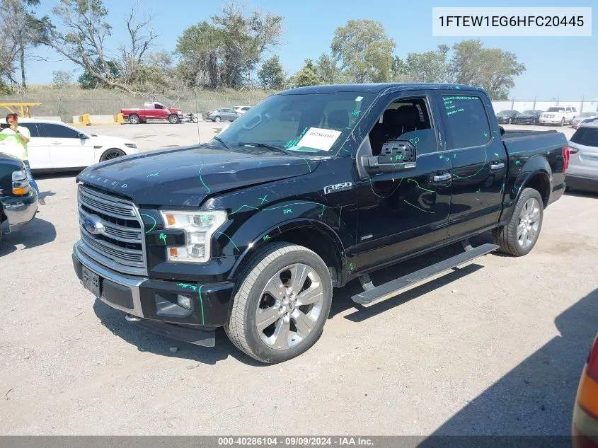 1FTEW1EG6HFC20445 2017 Ford F-150 Limited