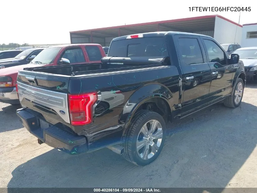 1FTEW1EG6HFC20445 2017 Ford F-150 Limited