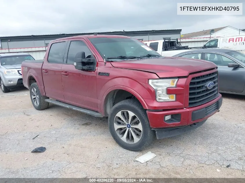 2017 Ford F-150 Xlt VIN: 1FTEW1EFXHKD40795 Lot: 40286220