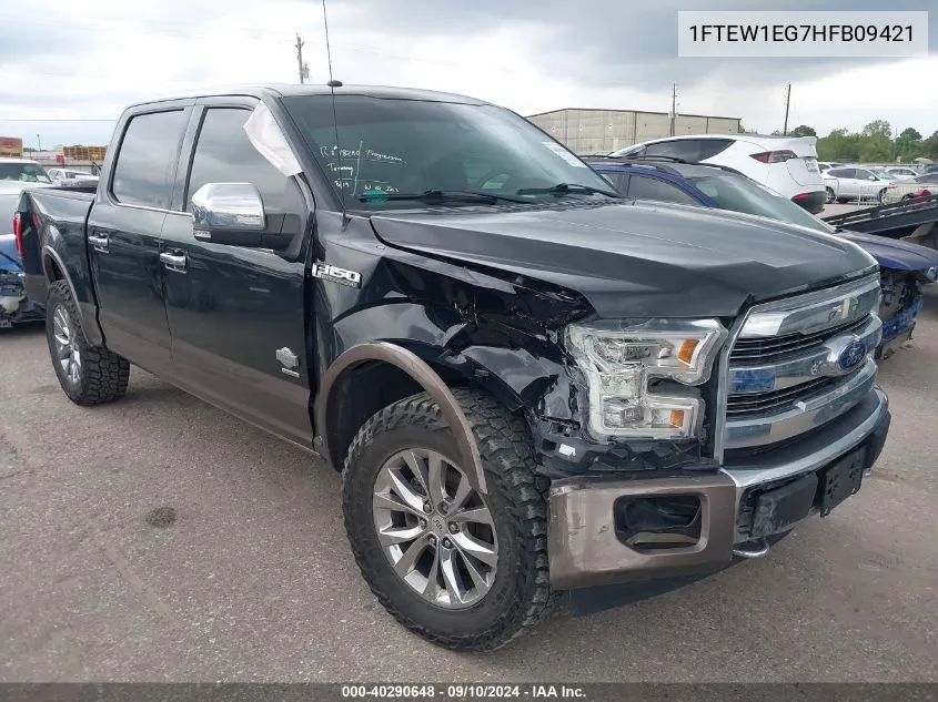 1FTEW1EG7HFB09421 2017 Ford F-150 King Ranch