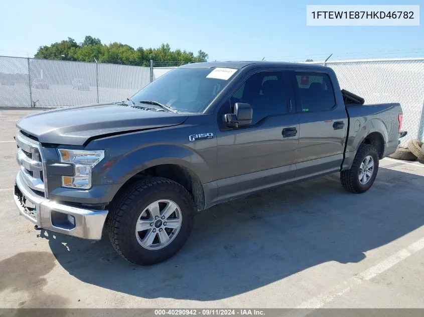 1FTEW1E87HKD46782 2017 Ford F-150 Xlt