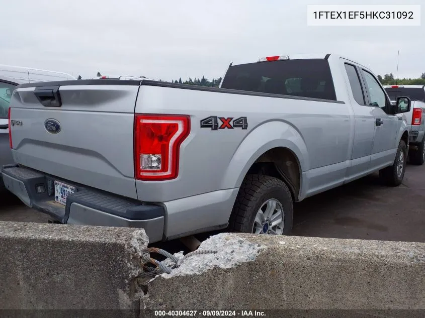 1FTEX1EF5HKC31092 2017 Ford F-150 Xlt