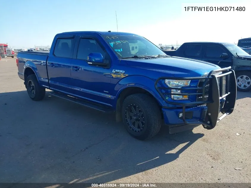 2017 Ford F-150 Lariat VIN: 1FTFW1EG1HKD71480 Lot: 40315924