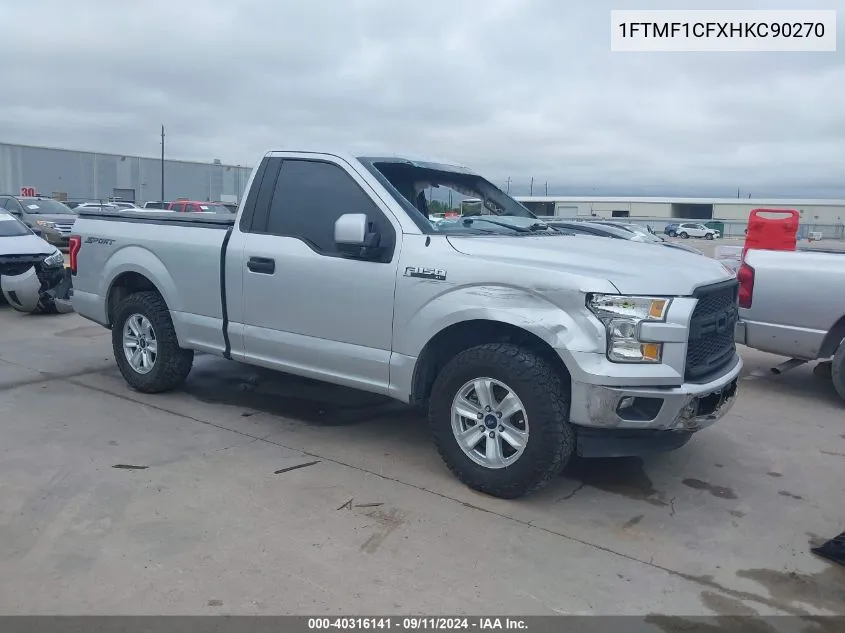 2017 Ford F-150 Xl VIN: 1FTMF1CFXHKC90270 Lot: 40316141