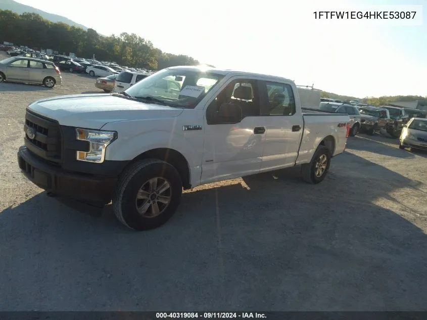 2017 Ford F150 Supercrew VIN: 1FTFW1EG4HKE53087 Lot: 40319084