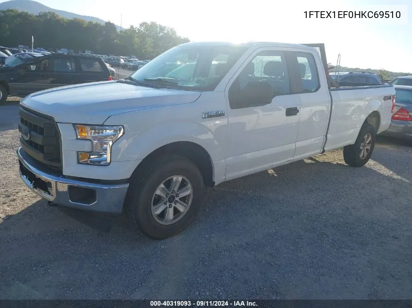 1FTEX1EF0HKC69510 2017 Ford F150 Super Cab