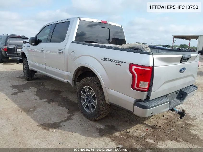 1FTEW1EP5HFC10750 2017 Ford F150 Supercrew