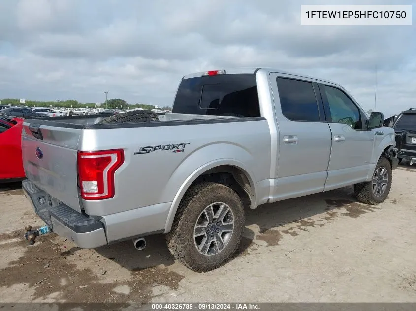 1FTEW1EP5HFC10750 2017 Ford F150 Supercrew