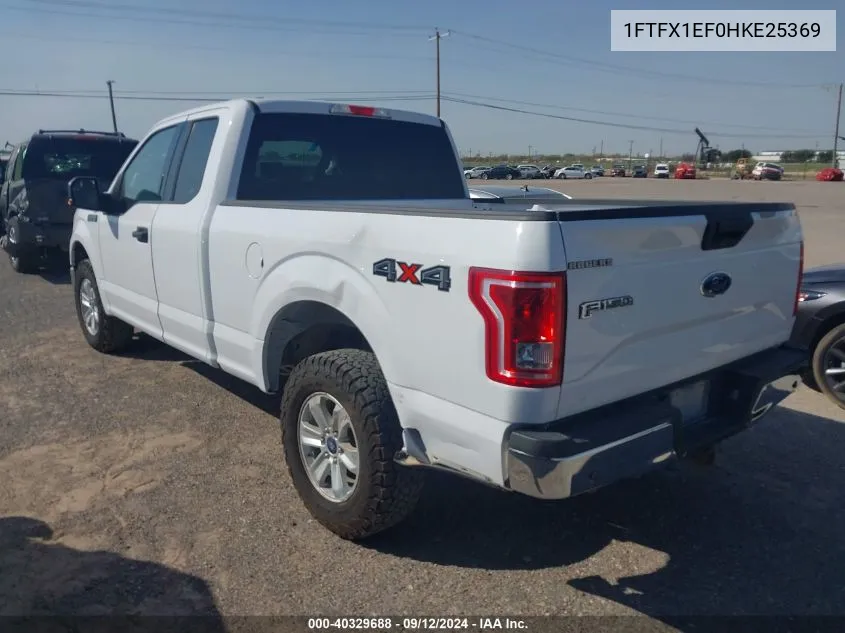 1FTFX1EF0HKE25369 2017 Ford F-150 Xlt