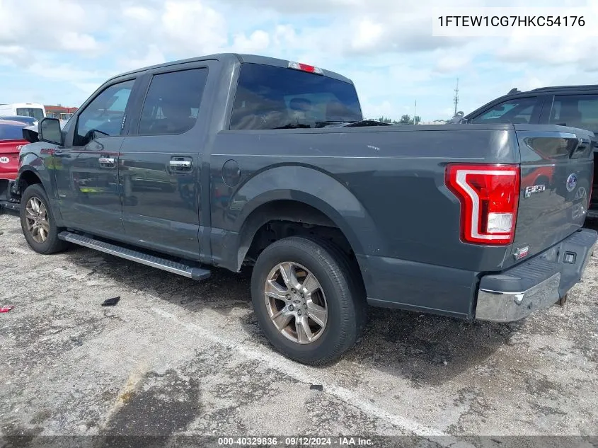 2017 Ford F150 Supercrew VIN: 1FTEW1CG7HKC54176 Lot: 40329836