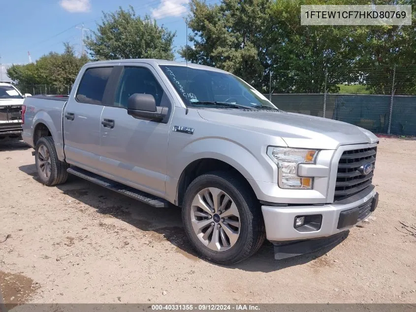 2017 Ford F-150 Xl VIN: 1FTEW1CF7HKD80769 Lot: 40331355