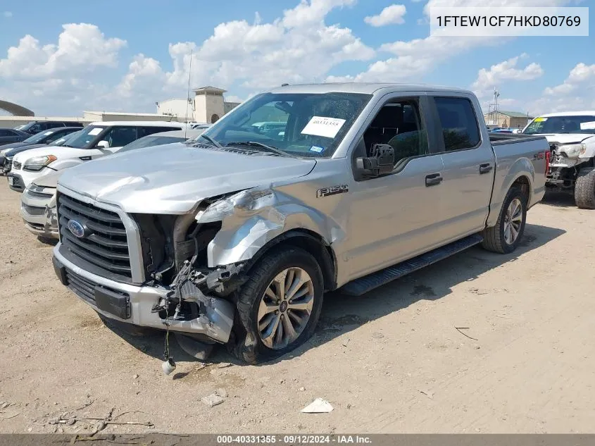 1FTEW1CF7HKD80769 2017 Ford F-150 Xl