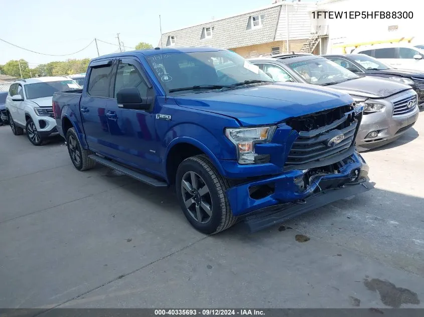 2017 Ford F150 Supercrew VIN: 1FTEW1EP5HFB88300 Lot: 40335693