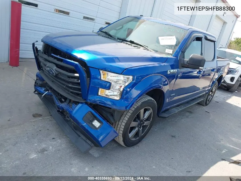 2017 Ford F150 Supercrew VIN: 1FTEW1EP5HFB88300 Lot: 40335693