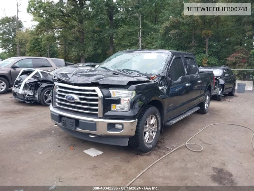 1FTFW1EF0HFB00748 2017 Ford F-150 Xlt