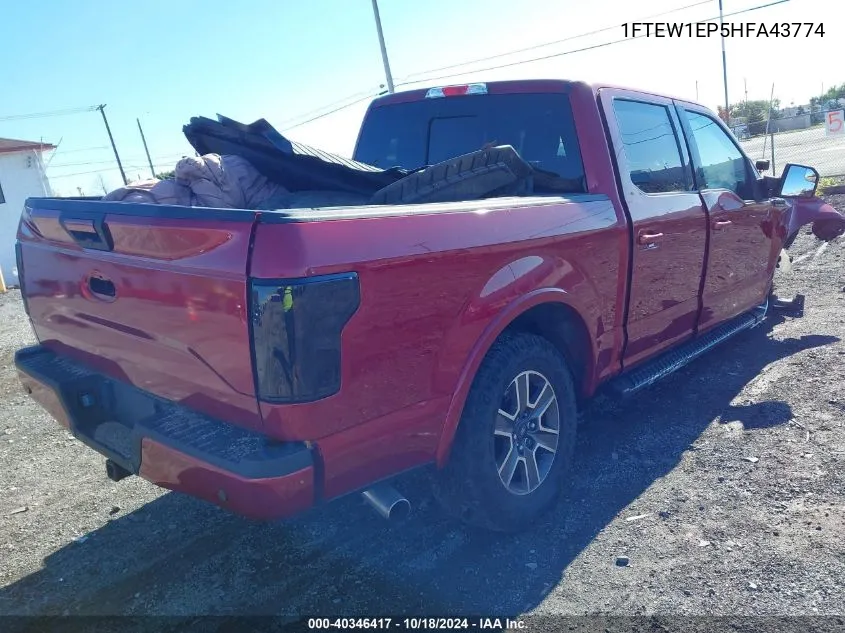 2017 Ford F-150 Xlt VIN: 1FTEW1EP5HFA43774 Lot: 40346417