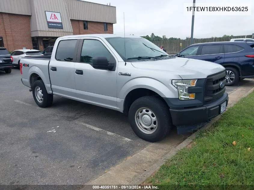 2017 Ford F-150 Xl VIN: 1FTEW1E8XHKD63625 Lot: 40351751