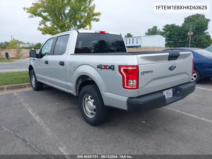 2017 Ford F-150 Xl VIN: 1FTEW1E8XHKD63625 Lot: 40351751