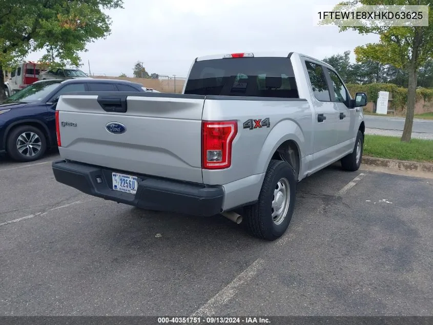 2017 Ford F-150 Xl VIN: 1FTEW1E8XHKD63625 Lot: 40351751