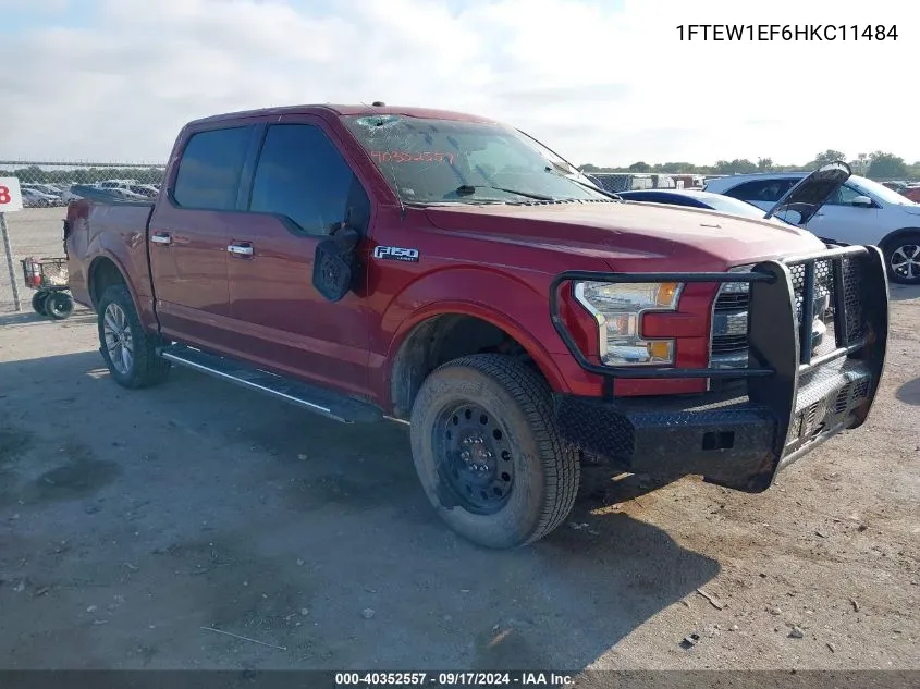 1FTEW1EF6HKC11484 2017 Ford F-150 Lariat