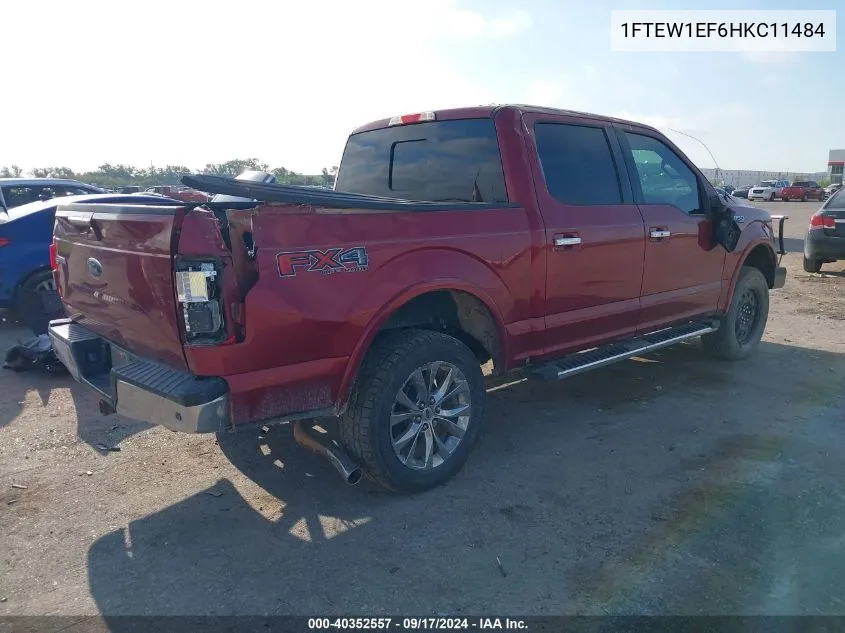 1FTEW1EF6HKC11484 2017 Ford F-150 Lariat