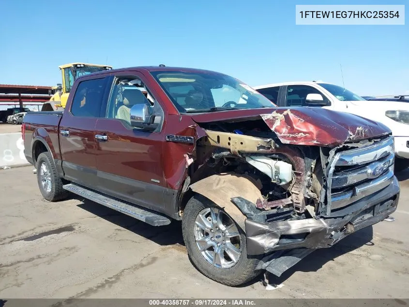 1FTEW1EG7HKC25354 2017 Ford F-150 Lariat