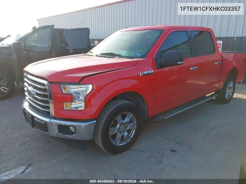 1FTEW1CFXHKC03357 2017 Ford F-150 Xlt