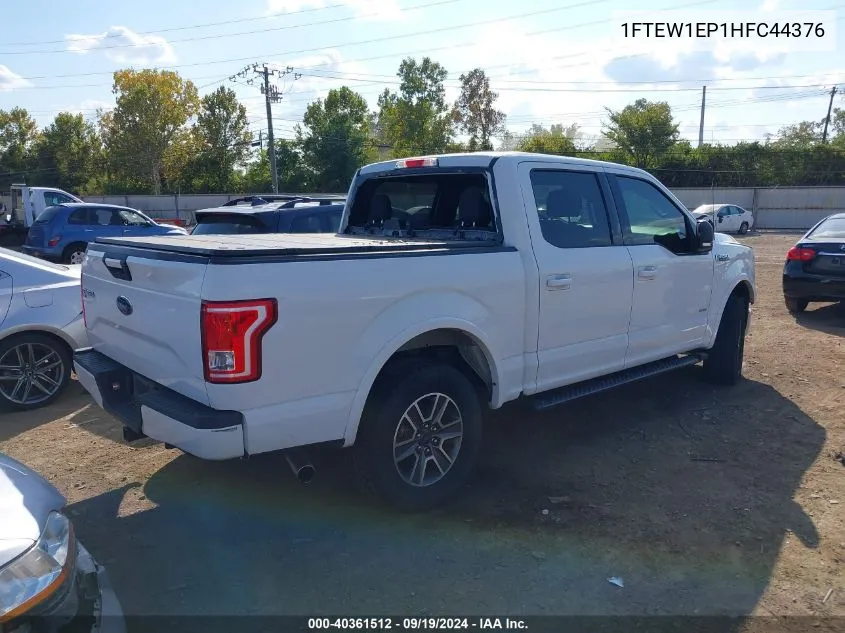 2017 Ford F-150 Xlt VIN: 1FTEW1EP1HFC44376 Lot: 40361512