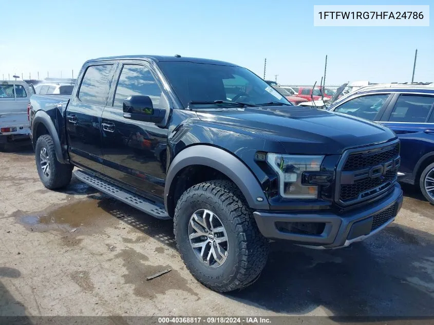 1FTFW1RG7HFA24786 2017 Ford F-150 Raptor