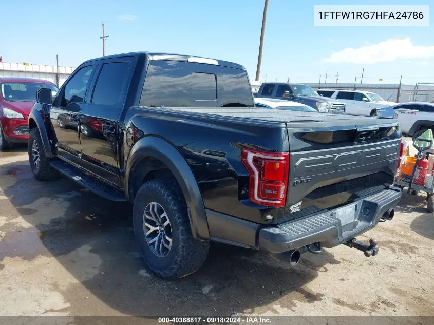 1FTFW1RG7HFA24786 2017 Ford F-150 Raptor