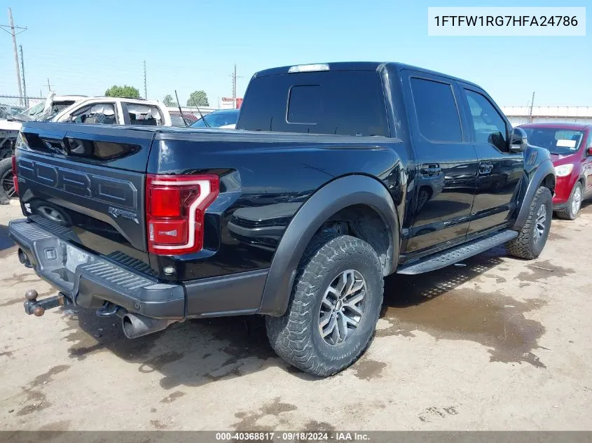 1FTFW1RG7HFA24786 2017 Ford F-150 Raptor