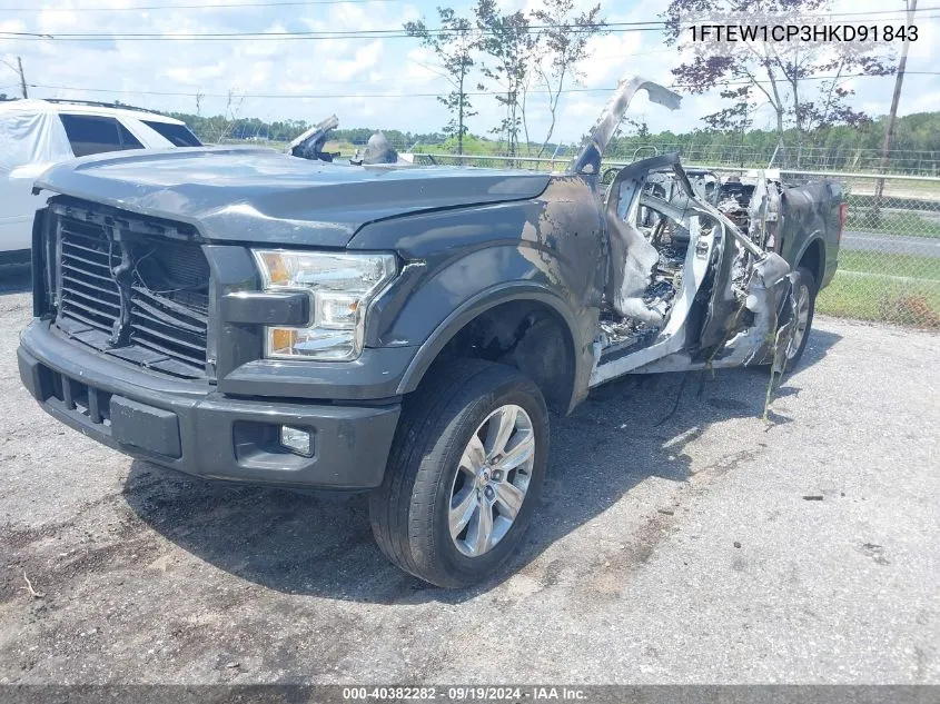 2017 Ford F-150 Xlt VIN: 1FTEW1CP3HKD91843 Lot: 40382282