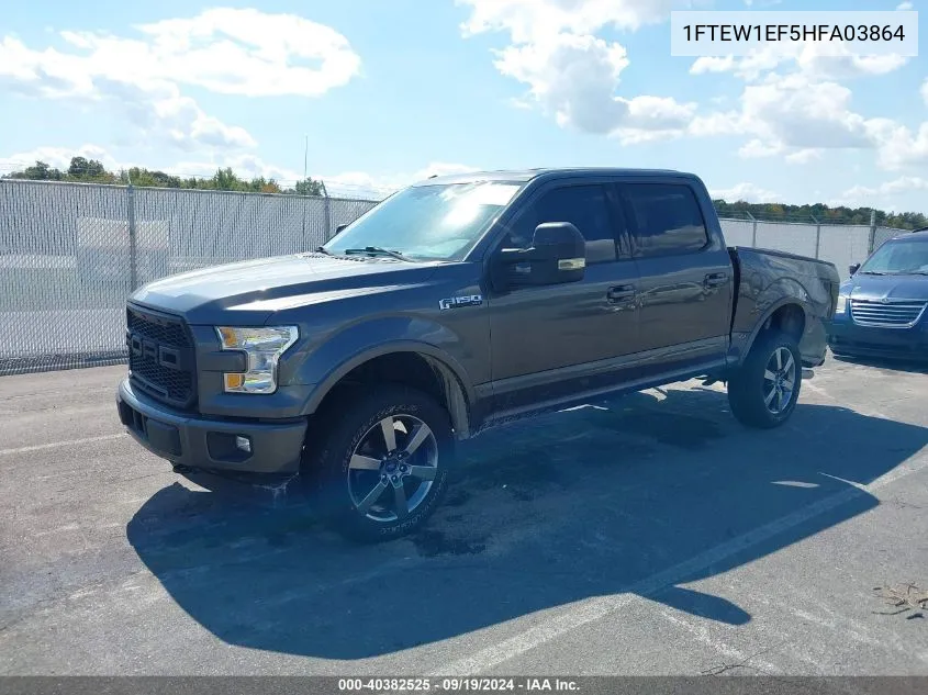 2017 Ford F-150 Xlt VIN: 1FTEW1EF5HFA03864 Lot: 40382525