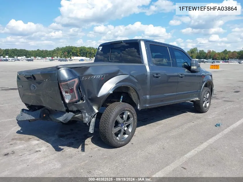 2017 Ford F-150 Xlt VIN: 1FTEW1EF5HFA03864 Lot: 40382525