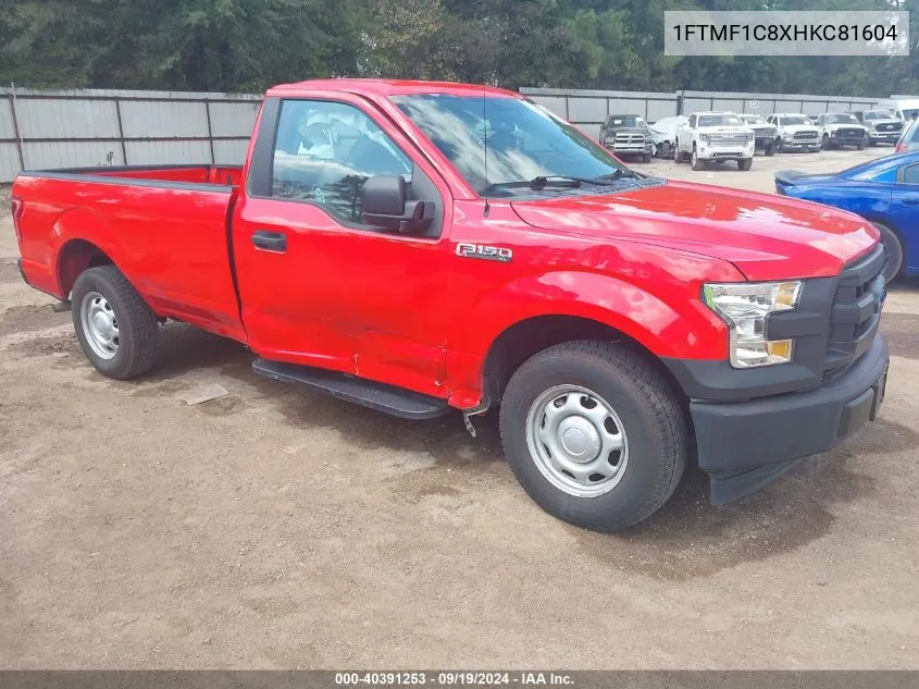 2017 Ford F-150 Xl VIN: 1FTMF1C8XHKC81604 Lot: 40391253