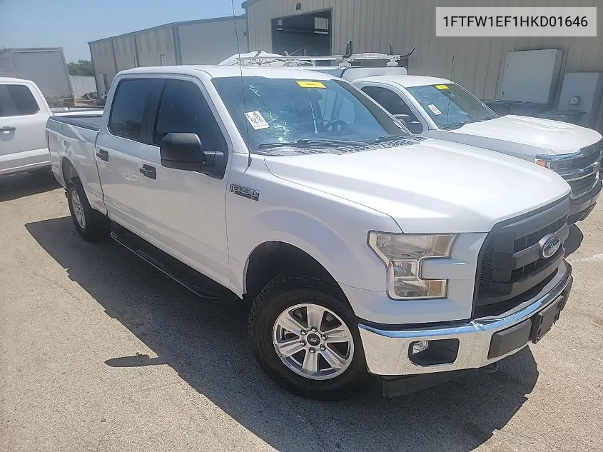 2017 Ford F-150 Xl VIN: 1FTFW1EF1HKD01646 Lot: 40397353