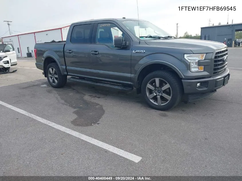 2017 Ford F-150 Xlt VIN: 1FTEW1EF7HFB69545 Lot: 40400449