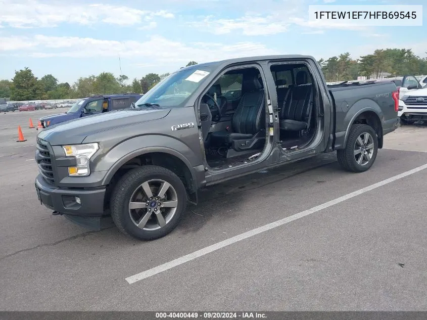 2017 Ford F-150 Xlt VIN: 1FTEW1EF7HFB69545 Lot: 40400449