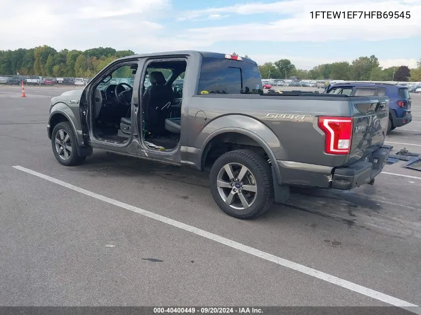 2017 Ford F-150 Xlt VIN: 1FTEW1EF7HFB69545 Lot: 40400449